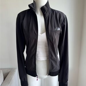 North Face Thin Zip Up Jacket in Black